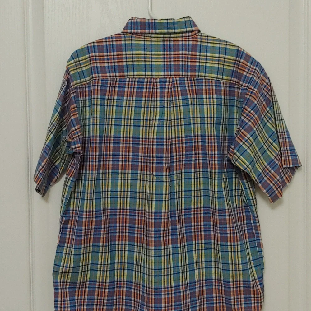 Ralph Lauren Short Sleeve Button Down Plaid shirt. Size Medium 12-14